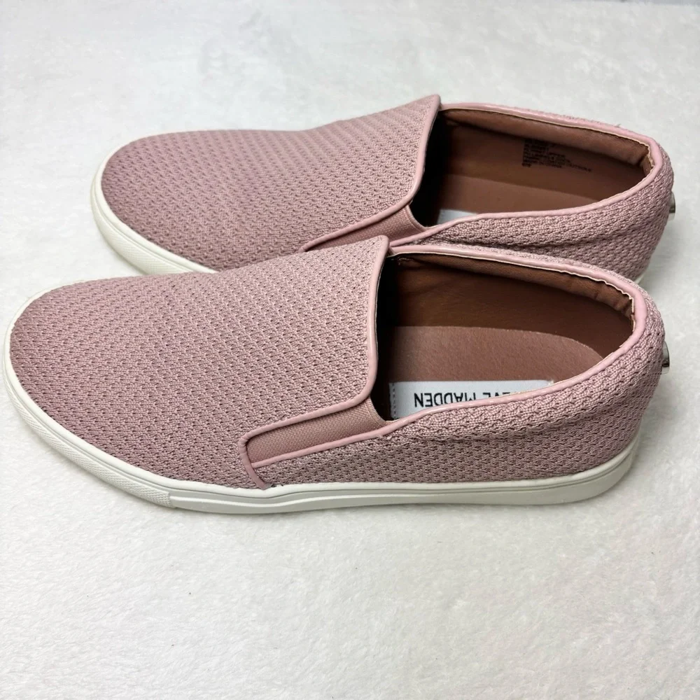 Steve Madden‎ Blush Pink Knit Slip-On Shoes Align Loafers Size 7